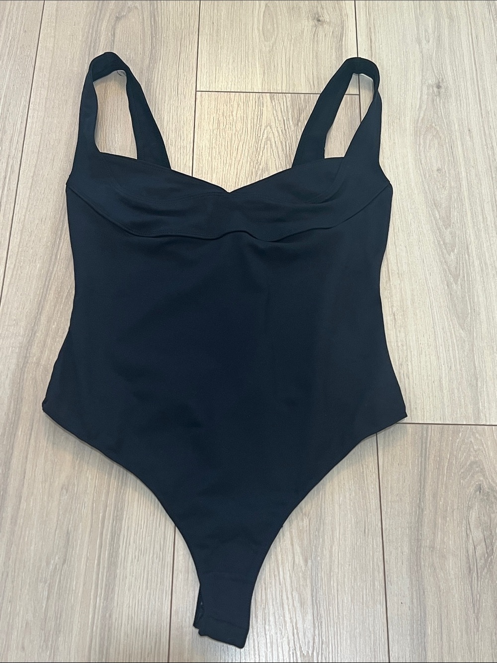 Free People Intimately Black Sleek Bodysuit